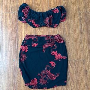 2 piece skirt and top set